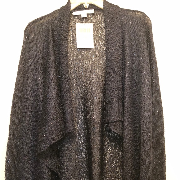 Boston Proper Navy Sparkle Cardigan Sweater XXS - Picture 1 of 5